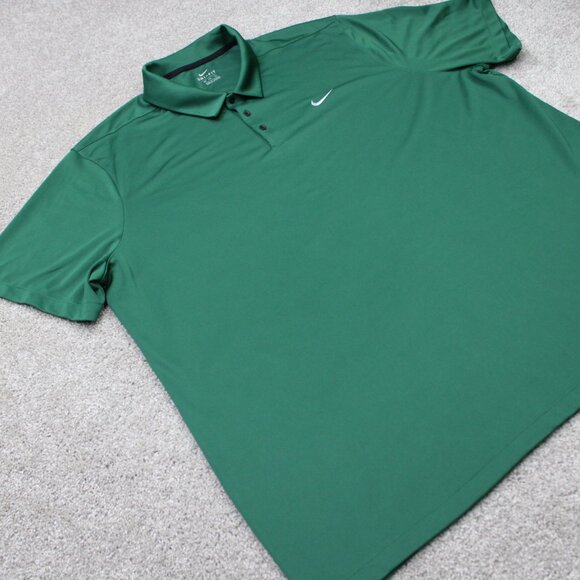 Nike Polo Shirt Mens 4XLT XXXXL-Tall Green Dri-Fit 100% Polyester Short Sleeve - Picture 6 of 13
